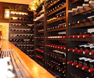wine cellar with a large inventory of bottles